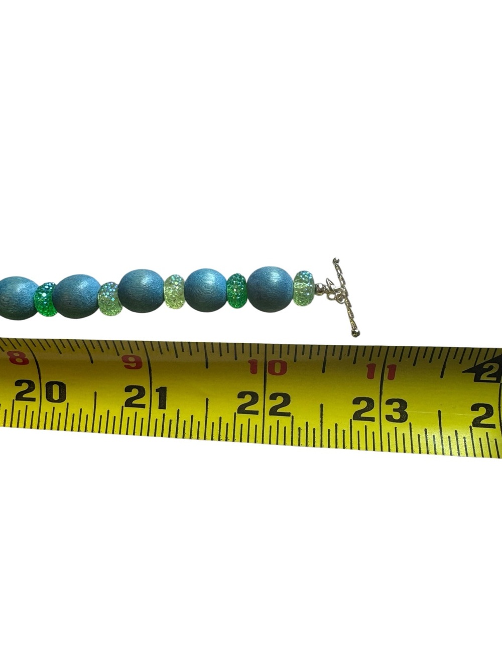 Designer-Style Teal Beaded Necklace - Picture 5 of 6